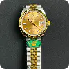 116233 Datejust 18K/SS with Champagne Stick Dial on Jubilee
